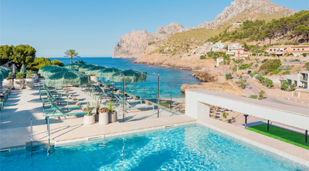 The pool at El Vicenc de la Mar, Cala San Vicente, Majorca.